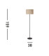Meadow 1 Light Floor Lamp Natural Grass Shade and Black Metal-4