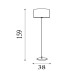 Meadow Floor Lamp, Natural Grass Shade and Black Metal