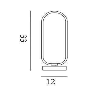 Liner Table Lamp Chrome Metal & Brushed Aluminium