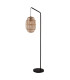 Java Floor Lamp Black with Bamboo Frame Shade