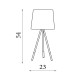Rio Table Lamp Satin Silver & Grey Metal & Grey Shade