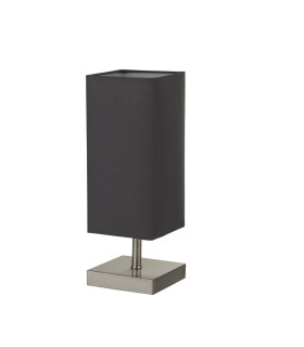 Valley Table Lamp Satin Silver & Dark Grey Shade-1