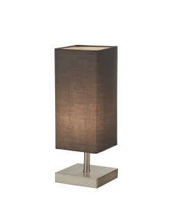 Valley Table Lamp Satin Silver & Dark Grey Shade-2