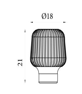 Aria Table Lamp Pink Ripple Glass