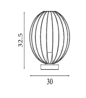 Rondo Table Lamp Black Wire Frame