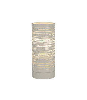 Savvy Table Lamp Scratched White Metal-1