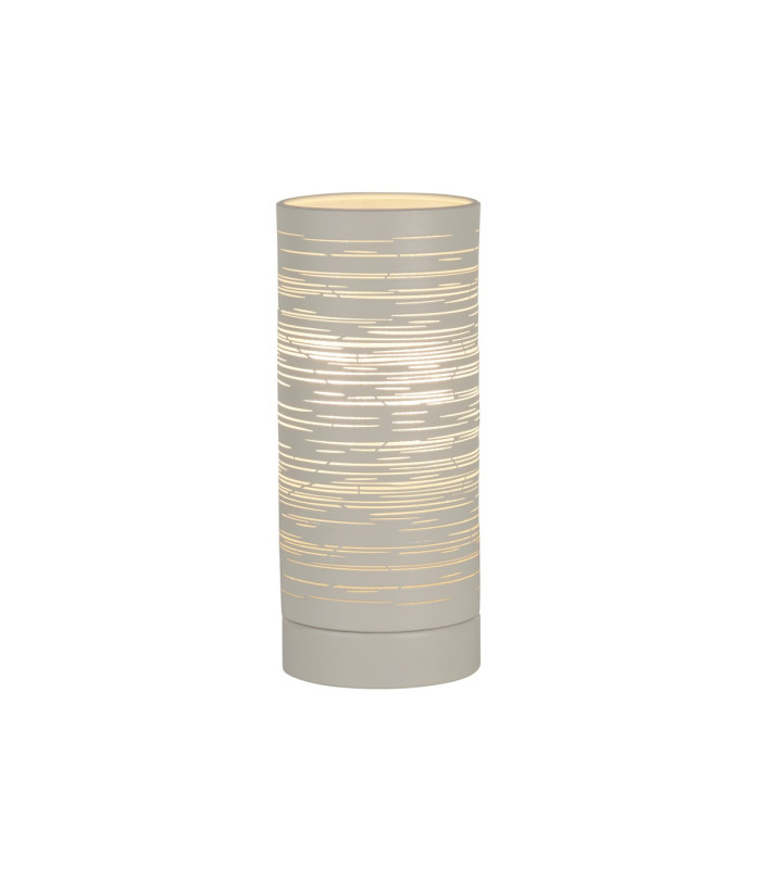 Savvy Table Lamp Scratched White Metal-1