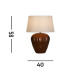 Rosetta 1 Light Table Lamp Bronze Resin and White Linen Shade-4