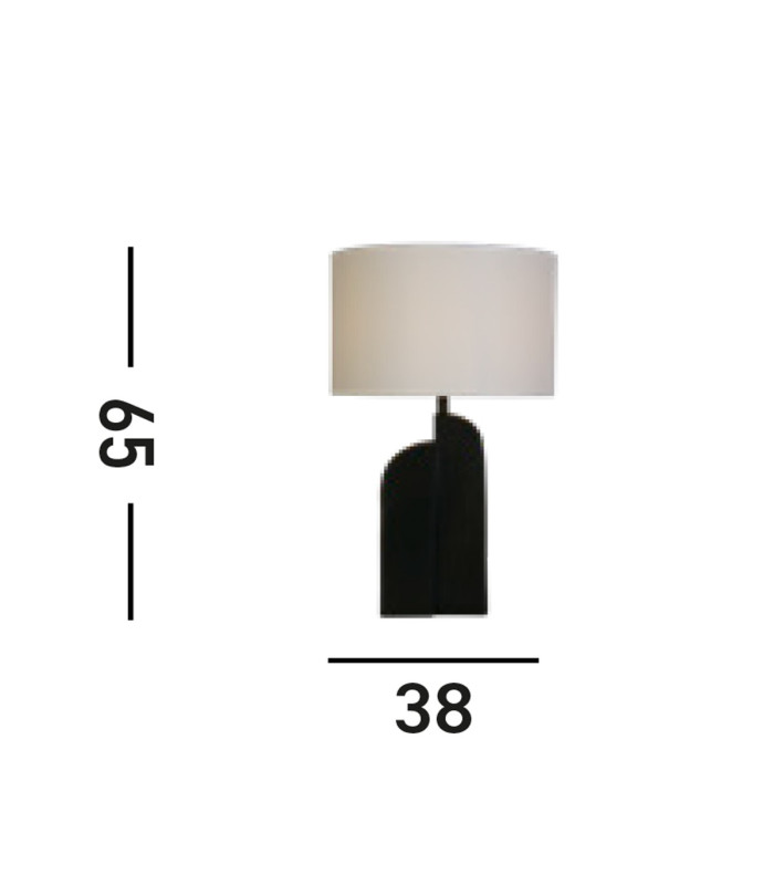 Perth 1 Light Table Lamp Matt Black Resin & White Linen Shade-4