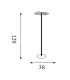 Aerial LED Floor Lamp, Gold and Black Metal