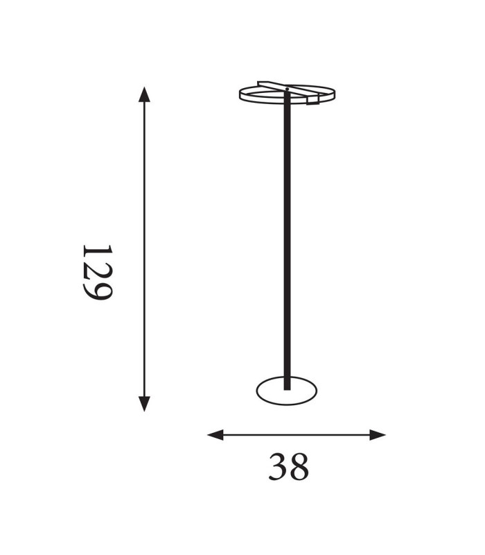 Aerial LED Floor Lamp, Gold and Black Metal