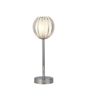 Blossom 1 Light Table Lamp Chrome Metal Clear Acrylic Shade-1