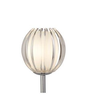 Blossom 1 Light Table Lamp Chrome Metal Clear Acrylic Shade-2