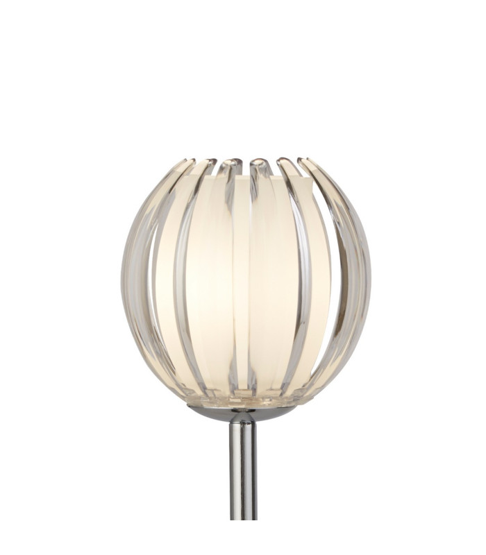 Blossom 1 Light Table Lamp Chrome Metal Clear Acrylic Shade-2