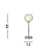 Blossom 1 Light Table Lamp Chrome Metal Clear Acrylic Shade-3
