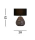 Devon 1 Light Table Lamp Black Punched Glass with Black Linen-4