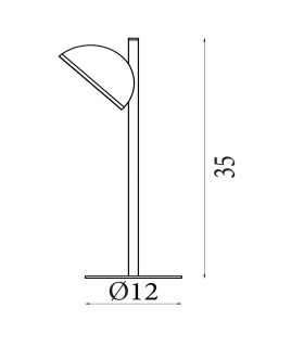 Tully Table Lamp Satin Silver Metal & Frosted Shade