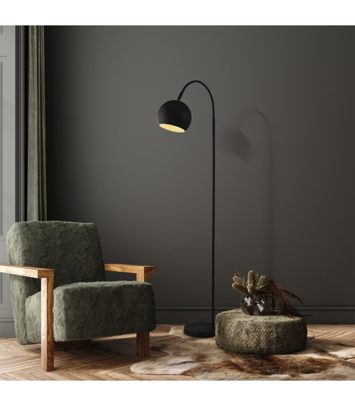 Calumn Floor Lamp Matt Black Metal-2