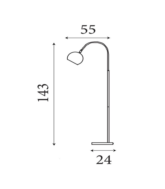 Calumn Floor Lamp Matt Black Metal