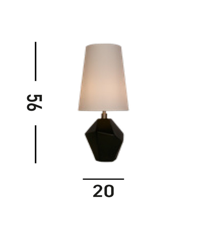 Ape1 Light Table Lamp Antique Brass Metal Black Resin and Whi-4