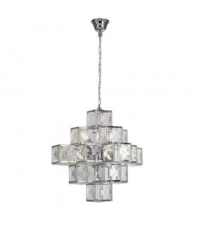 7 Light Acryclic Ceiling Pendant - Chrome - 1