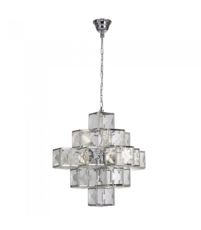 7 Light Acryclic Ceiling Pendant - Chrome - 1