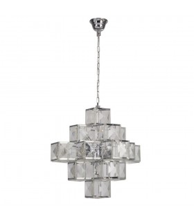 7 Light Acryclic Ceiling Pendant - Chrome - 2