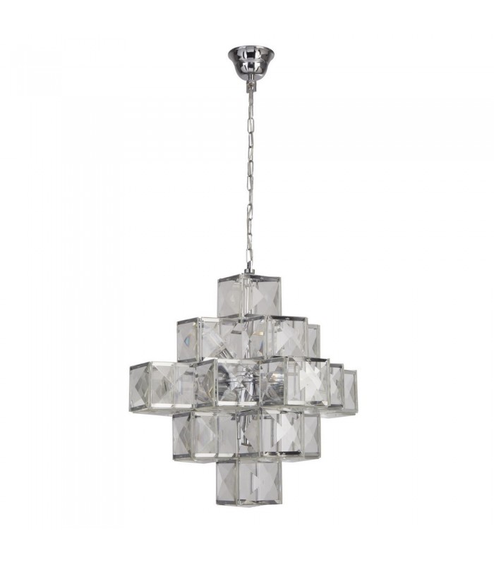 7 Light Acryclic Ceiling Pendant - Chrome - 2