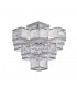 5 Light Acryclic Semi Flush Ceiling Light - Chrome - 1