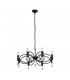 8 Light Ceiling Pendant - Black with Crystal Glass Detail - 1