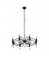 8 Light Ceiling Pendant - Black with Crystal Glass Detail - 2