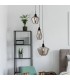 3 Light Cluster Drop Ceiling Pendant Smoked Glass - 3