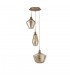 3 Light Cluster Drop Ceiling Pendant Champagne Glass - 2