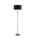 Chrome, Glass Lamp with Black Shade Silver Inner - 1