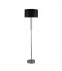 Chrome, Glass Lamp with Black Shade Silver Inner - 2