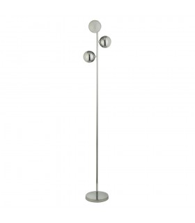 Floor Lamp 3 Light - Chrome with Crystal Sand - 2