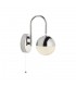 Wall Light with Pull Switch - Chrome with Crystal Sand - 1