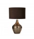 Table Lamp Smoked Mosaic Brown Suede Shade - 1