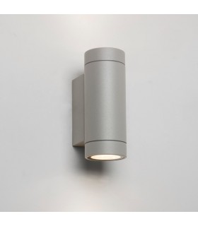 Twin Up Down LED Outdoor Wall Light Textured Grey IP54 8.1W - 1
