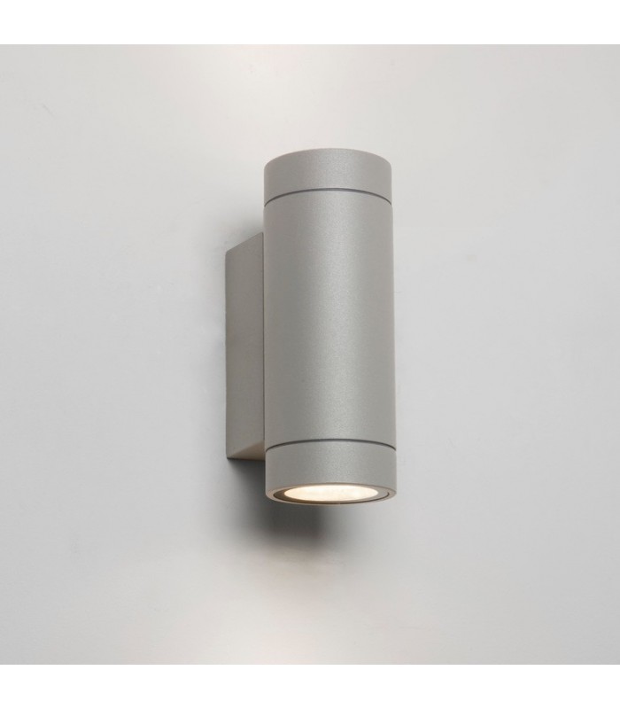 Twin Up Down LED Outdoor Wall Light Textured Grey IP54 8.1W - 1