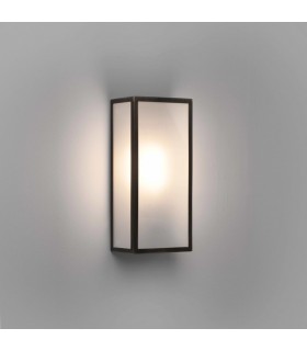 Outdoor LED Wall Lantern Bronze Frosted IP44, E27 - 1