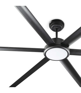 Rotterdam XL 200cm LED Ceiling Fan Matt Black - 6 Blade-2