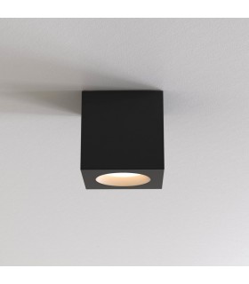 Square Surface Mounted Downlight Textured Black IP65, GU10 - 1