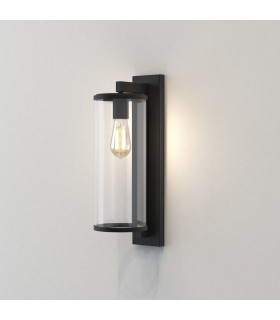 Flush Wall Lantern Textured Black IP23, E27 - 1
