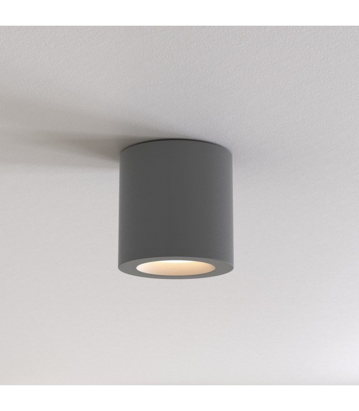 Round Surface Mounted Downlight Textured Grey IP65, GU10 - 1