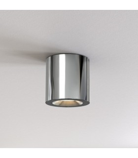 Round Surface Mounted Downlight Polished Chrome IP65, GU10 - 1