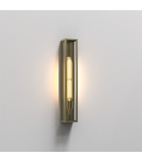 Outdoor Flush Wall Light Natural Brass IP44, E27 - 1