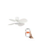 Klover Small 4 Blade Ceiling Fan Matt White with Light 2700 - 4000 - 6500K Tuya Smart System-1