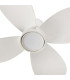 Klover Small 4 Blade Ceiling Fan Matt White with Light 2700 - 4000 - 6500K Tuya Smart System-3