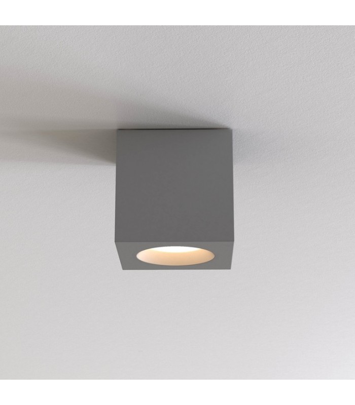 Square Surface Mounted Downlight Textured Grey IP65, GU10 - 1